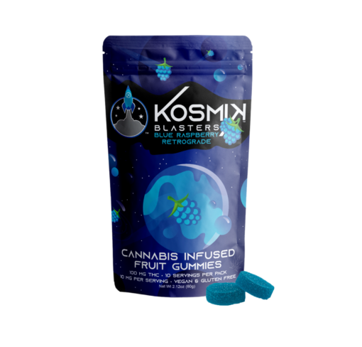 Blue Raspberry Retrograde Gummies for sale in stock, shop cannabis infused fruit gummies online at kosmikbrandshop best online gummies shop.